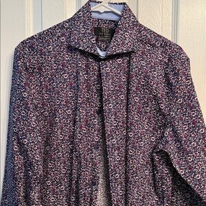 Ted Baker Men’s Navy Floral Lightweight Shirt Jacket